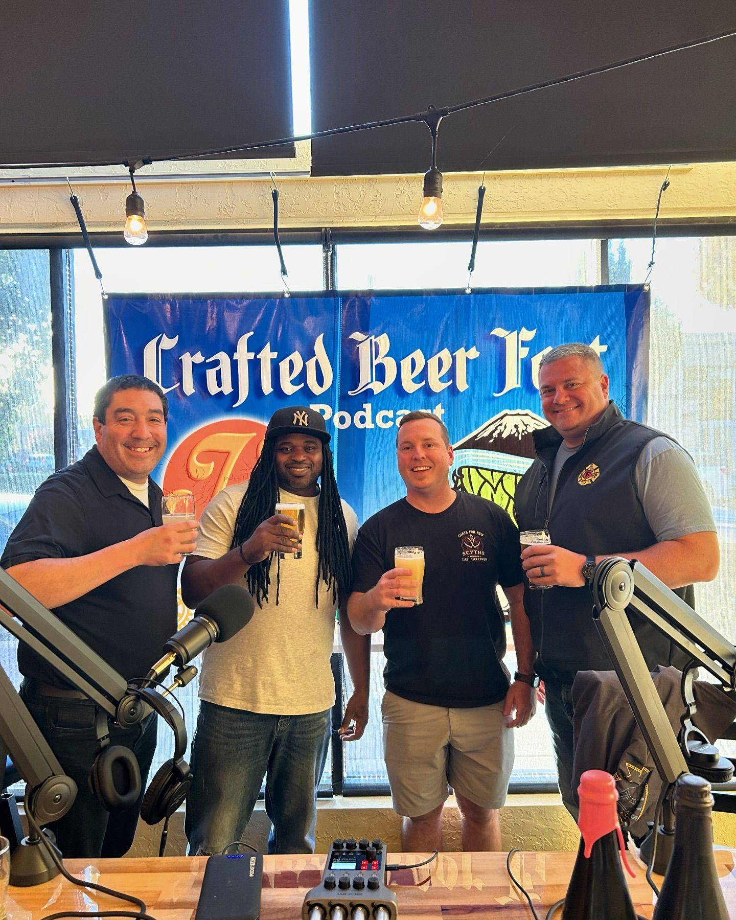 Longview Union Firefighters Nick White and David Lamb on the crafted beer fest podcast to talk about their Coat Drive